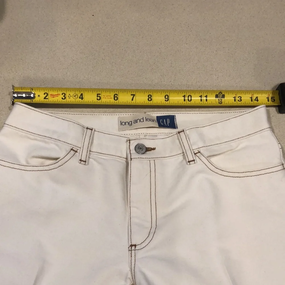 GAP LONG AND LEAN DENIM JEANS OFF WHITE SIZE 6